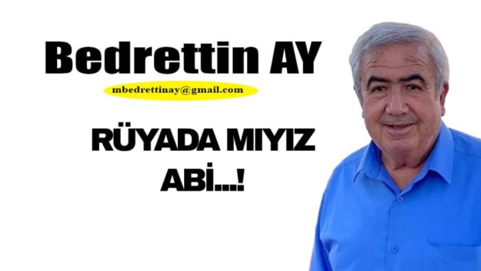 Bedrettin AY Yazdı.. RÜYADA MIYIZ…ABİ..?
