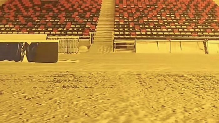 Gaziantep FK’nın stadyumunda kar harekatı