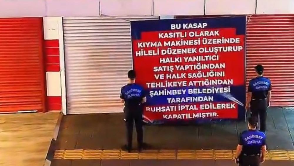 Gaziantep'te  bozuk etleri vatandaşa yediren kasap mühürlendi