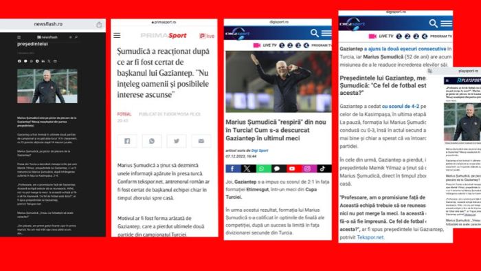 Romanya'da gündem tekspor.net ve Gaziantep FK